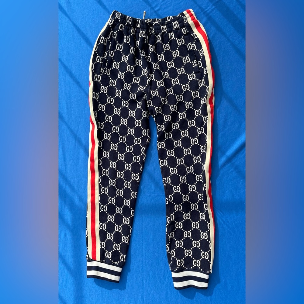 Gucci GG Navy Jacquard Jogging Pants